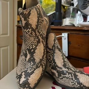 Size 10 snake skin ankle boots